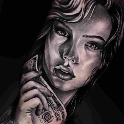 mujer-dinero-quimera-tattoo-studio